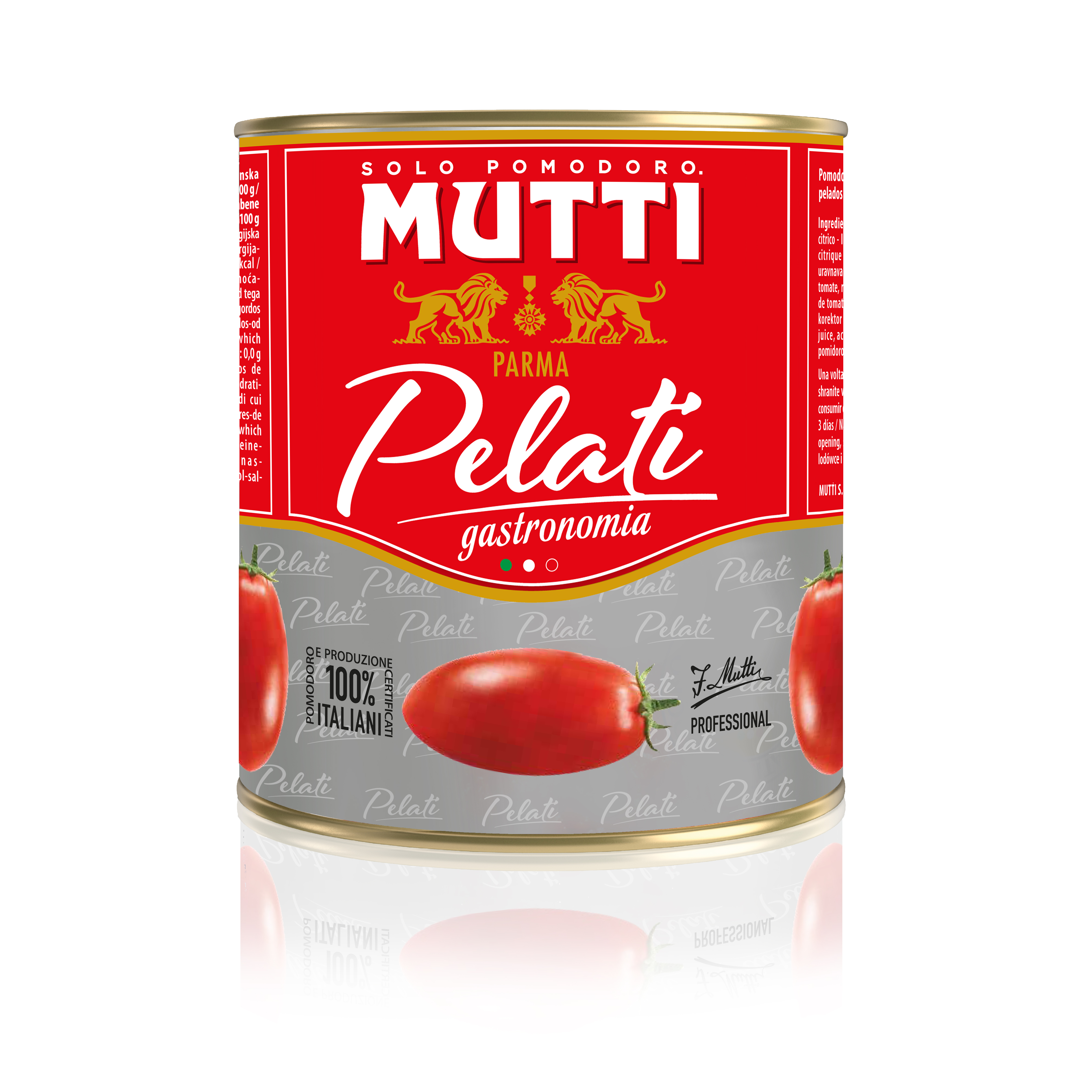 Whole Peeled Tomatoes tin gr. 800g. NEW QUALITY Mutti 800g